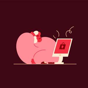 Datamaskin som ikke virker. Illustrasjon.